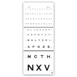 Echelle optométrique de Monoyer 3 mètres